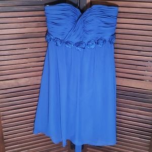 Pretty maids Blue Size 10 Strapless Dress